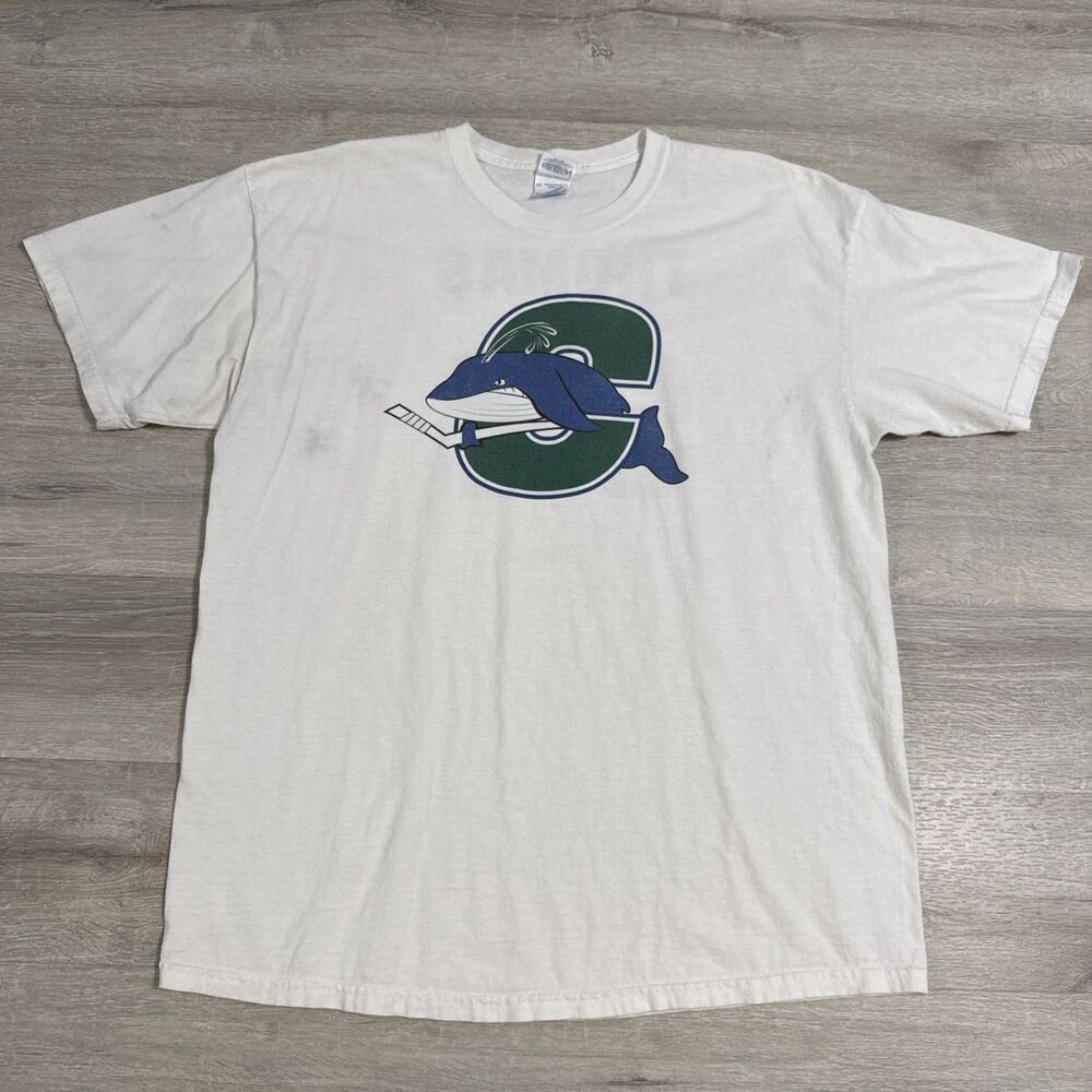 Christian Thomas Shirt Men’s XL Connecticut Whale White Cotton 92 AHL Hockey
